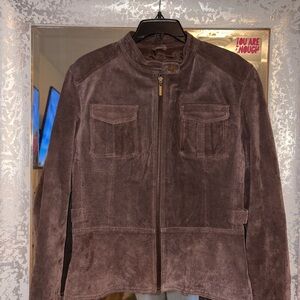 Chocolate brown Suede Jacket size L
